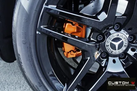 벤츠 S350D 블랙유광 휠도색 + 골드 캘리퍼 도색 / 용인 처인구