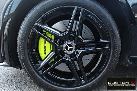 벤츠 20년 신형 CLA250 블랙유광 휠도색 + 애시드 그린(ACID GREEN) 형광 캘리퍼 도색 / 용인 처인구