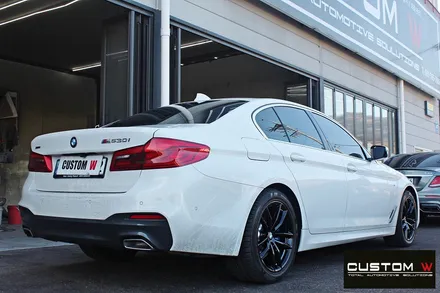BMW G30 520i 블랙유광 휠도색 + 블루 캘리퍼 도색 / 용인 처인구