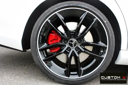 벤츠 21년식 신형 E53 AMG 블랙 실버 투톤 유광 휠도색 + 레드 캘리퍼 도색 / 용인 처인구
