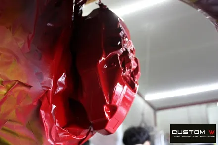 벤츠 E53 AMG 블랙 실버 투톤 유광 휠도색 + 레드 캘리퍼 도색 / 용인 처인구