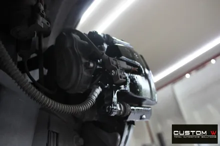 벤츠 S350d 잘못된 휠수리 도색 이력 약품 박리 및 휠 상처 수리 후 고스트 크롬 휠도색 + 블랙 캘리퍼 도색 / 용인 처인구