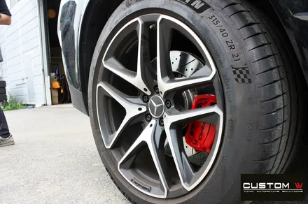 벤츠 GLE53 AMG 다이아몬드 컷팅 휠복원 + 레드 캘리퍼 도색 CUSTOMW / 용인 처인구