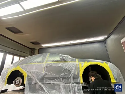 벤츠 GT43 AMG 휠수리 후 블랙유광 휠도색 + 레드 캘리퍼 도색 / 용인 처인구