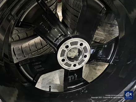 볼보 XC90 휠수리 후 블랙유광 휠도색 / 용인 처인구