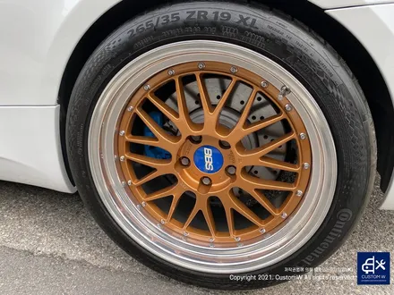 BMW E92 M3 BBS LM 투피스 휠 분해 후, 스포크 오렌지 골드 도색 + 림 폴리싱 작업 / 용인 처인구