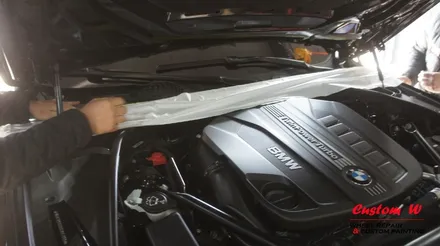 BMW 530D 프로에디션 351M 19인치 휠 고스트크롬 휠도색과 블루 캘리퍼도색. / 용인 처인구