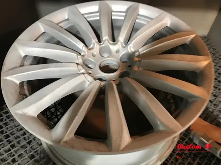 신형 BMW 7시리즈 740LD 휠 상처수리 후 고스트크롬 휠도색. / 용인 처인구