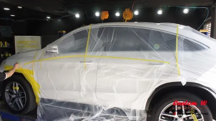 메르세데스 벤츠의 인기 SUV! GLE 350D 쿠페 차량의 휠수리 및 블랙유광 휠도색, 레드 캘리퍼도색. / 용인 처인구