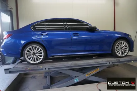 BMW 신형 3시리즈 G20 330i M팩 19인치 블랙 유광 휠도색. / 용인 처인구