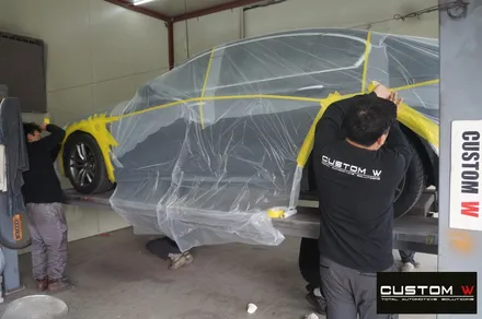 BMW G30 520D 블랙 유광 휠도색, 블루 캘리퍼 도색. / 용인 처인구