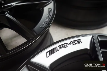 벤츠 C43 AMG 카브리올레 무광 블랙 휠도색 + 건메탈 그레이 컬러 캘리퍼 도색 / 용인 처인구