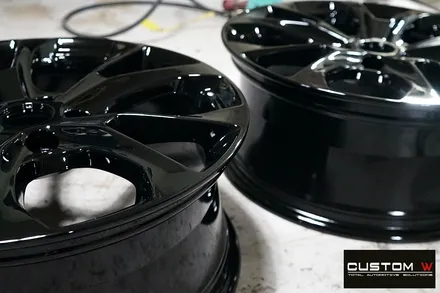 JEEP 그랜드 체로키 서밋 블랙유광 휠 + 레드 캘리퍼 도색 / 용인 처인구