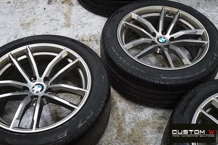 BMW G30 520D 블랙유광 휠 +  블루 캘리퍼 도색 / 용인 처인구