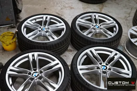 BMW 640d 고스트크롬 휠 도색 + 블루 캘리퍼 도색 / 용인 처인구