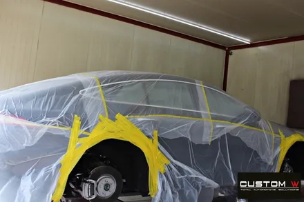 벤츠 GT43 AMG 블랙유광 휠 도색 + 카본 세라믹 골드 캘리퍼 도색 (블랙 차량) / 용인 처인구