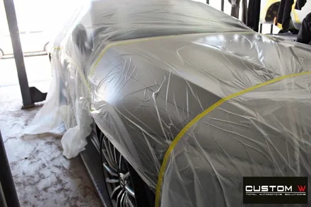 벤츠 GT43 AMG 무광 블랙실버 투톤 휠 + 골드 캘리퍼 도색 / 용인 처인구