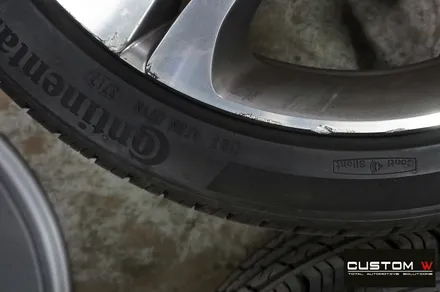 BMW 640d 휠 수리 후 블랙유광 휠 도색 + 레드 캘리퍼 도색 / 용인 처인구