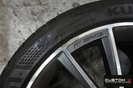벤츠 S350d 블랙유광 휠 도색 + 레드 캘리퍼 도색 / 용인 처인구