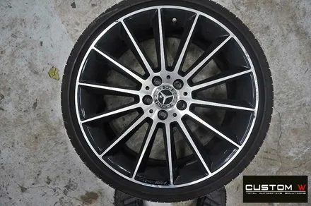 벤츠 CLS450 다이아몬드 컷팅 1개 휠복원 + 레드 캘리퍼 도색 / 용인 처인구
