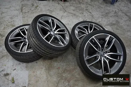 벤츠 CLS53 AMG 투톤무광 휠도색 + 카본 세라믹 골드 캘리퍼 도색 / 용인 처인구