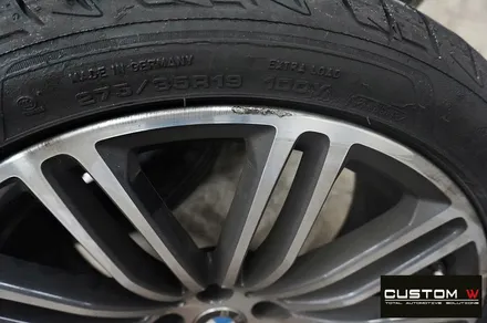 BMW M 530i 664M 휠 상처 수리 후 블랙유광 휠도색 / 용인 처인구