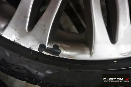 벤츠 S560 휠 상처 수리 후 고스트 크롬 휠도색 / 용인 처인구