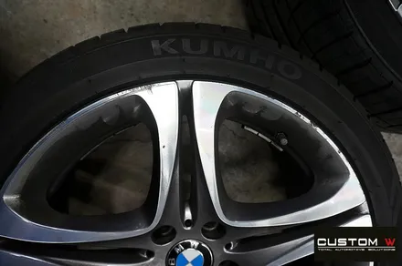BMW 640d 휠 상처 수리 후 블랙유광 휠도색 + 레드 캘리퍼 도색 / 용인 처인구