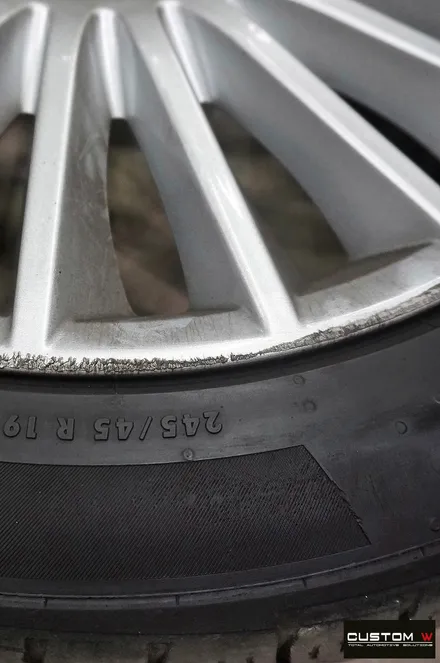 벤츠 S350 휠 상처 수리 후 고스트 크롬 휠도색 + 블랙 캘리퍼 도색 / 용인 처인구