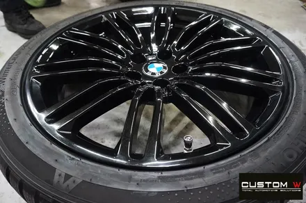 BMW G30 M530i 664M 휠 상처 수리 후 블랙유광 휠도색 / 용인 처인구