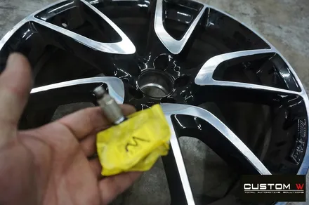 벤츠 GLC43 AMG 블랙유광 휠도색 + 레드 캘리퍼 도색 / 용인 처인구