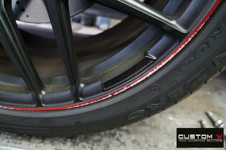 벤츠 신형 G63 AMG 휠 상처 수리 후 블랙 레드 무광 투톤 휠도색 / 용인 처인구