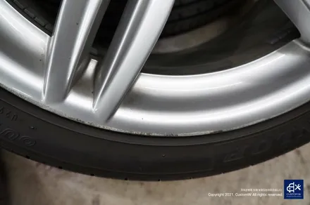 BMW 530d 휠수리 후 블랙유광 휠도색 / 용인 처인구