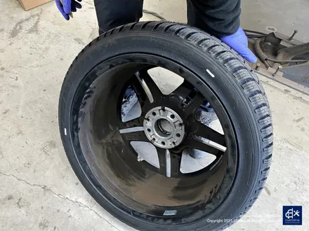 벤츠 A35 AMG 블랙유광 휠도색 + 레드 캘리퍼 도색 / 용인 처인구