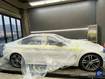 BMW 420d 휠수리 후 블랙유광 휠도색 + 레드 캘리퍼 도색 / 용인 처인구