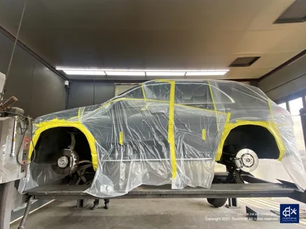 벤츠 GLE53 AMG 잘 못된 휠수리 박리 제거 후, 블랙유광 휠도색 + 레드 캘리퍼 도색 / 용인 처인구