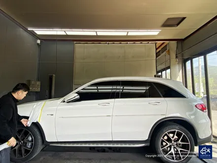 벤츠 GLC43 AMG 휠수리 후 투톤 유광 휠도색 + 레드 캘리퍼 도색 / 용인 처인구