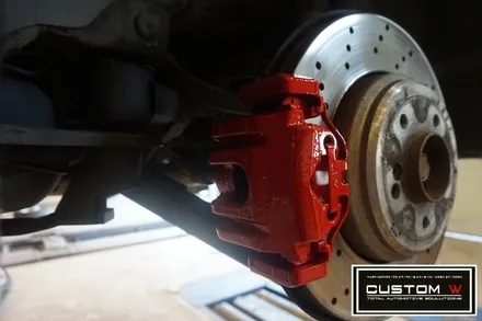BMW E92 M3 잘못된 휠수리도색이력 박리후, 블랙유광 휠도색 그리고 레드 캘리퍼도색 작업까지.! 커스텀W / 용인 처인구