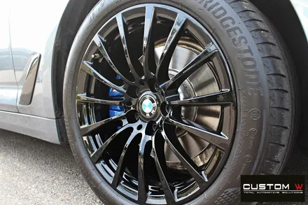BMW G30 520i 블랙유광 휠도색 + 블루 캘리퍼 도색 / 용인 처인구
