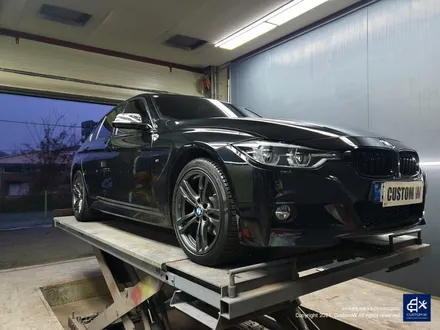 BMW 320d 휠수리 후 건메탈 휠도색 + 블루 캘리퍼 도색 / 용인 처인구