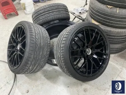 벤츠 C63AMG 하이그로시 블랙(검정 유광) 휠도색 + 레드 캘리퍼 도색 / 용인 처인구