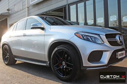 벤츠 GLE 350d 쿠페 블랙유광 휠도색 + 레드 캘리퍼 도색 / 용인 처인구
