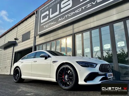 벤츠 GT43 AMG 블랙 유광 휠도색 + 레드 캘리퍼 도색 / 용인 처인구