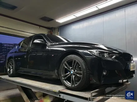 BMW 320d 휠수리 후 건메탈 휠도색 + 블루 캘리퍼 도색 / 용인 처인구