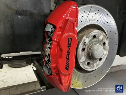 벤츠 A45 AMG 블랙실버 무광 투톤 휠도색 & 레드 캘리퍼 도색 / 용인 처인구