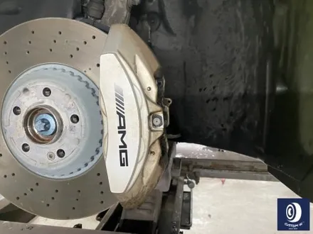 벤츠 CLS53 AMG 휠 상처 수리 후, 블랙 + 실버 투톤 휠도색 그리고  레드 캘리퍼 도색 작업까지_! (FEAT. 비 오는 날에도 작업 이상무_!!) / 용인 처인구