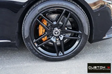 벤츠 S350D 블랙유광 휠도색 + 골드 캘리퍼 도색 / 용인 처인구