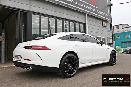 벤츠 GT43 AMG 블랙유광 휠도색 + 카본 세라믹 골드 캘리퍼 도색 / 용인 처인구