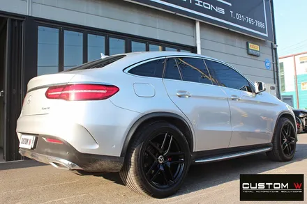 벤츠 GLE 350d 쿠페 블랙유광 휠도색 + 레드 캘리퍼 도색 / 용인 처인구