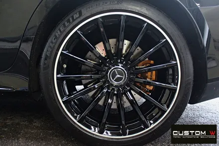 벤츠 GT43 AMG 블랙실버 유광 투톤 휠도색 + 카본 세라믹 골드 캘리퍼 도색 / 용인 처인구